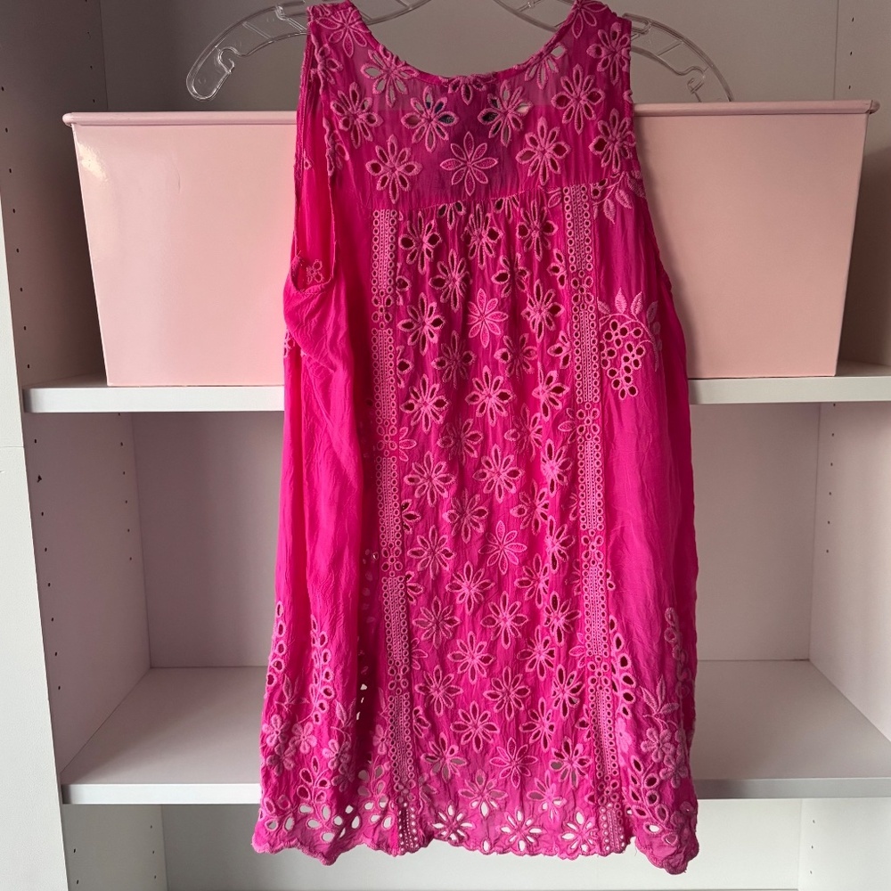 JOHNNY WAS Pink Halo Eyelet Tank - Picture 6 of 6